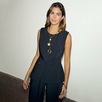 Never Fully Dressed Great Value - Black Hotfix Sol Waistcoat