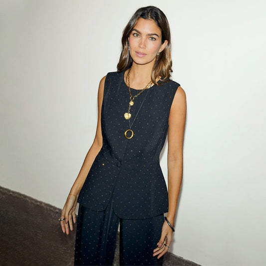 Never Fully Dressed Great Value - Black Hotfix Sol Waistcoat