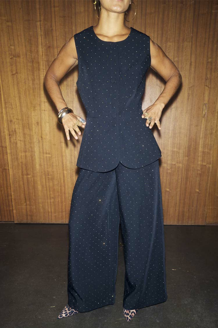 Never Fully Dressed Value - Black Hotfix Marnie Trousers