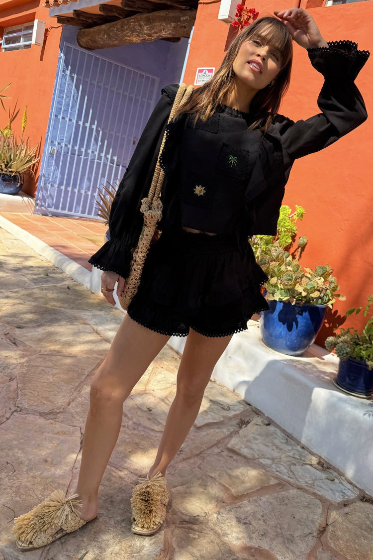 Never Fully Dressed Exclusive - Black Ruffle Shorts