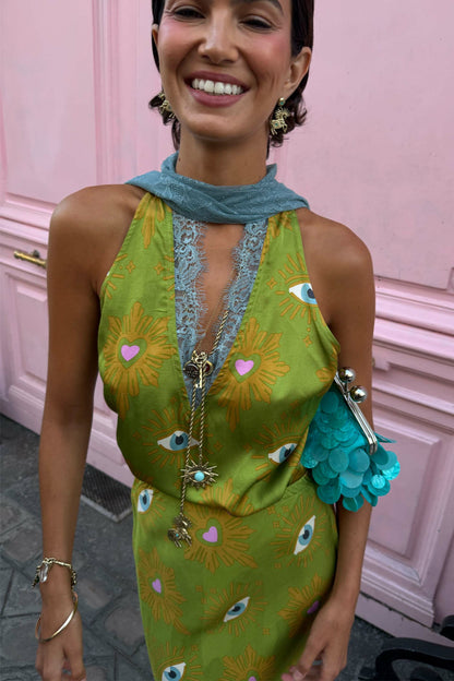 Never Fully Dressed Popular - Khaki Eye Lily Top
