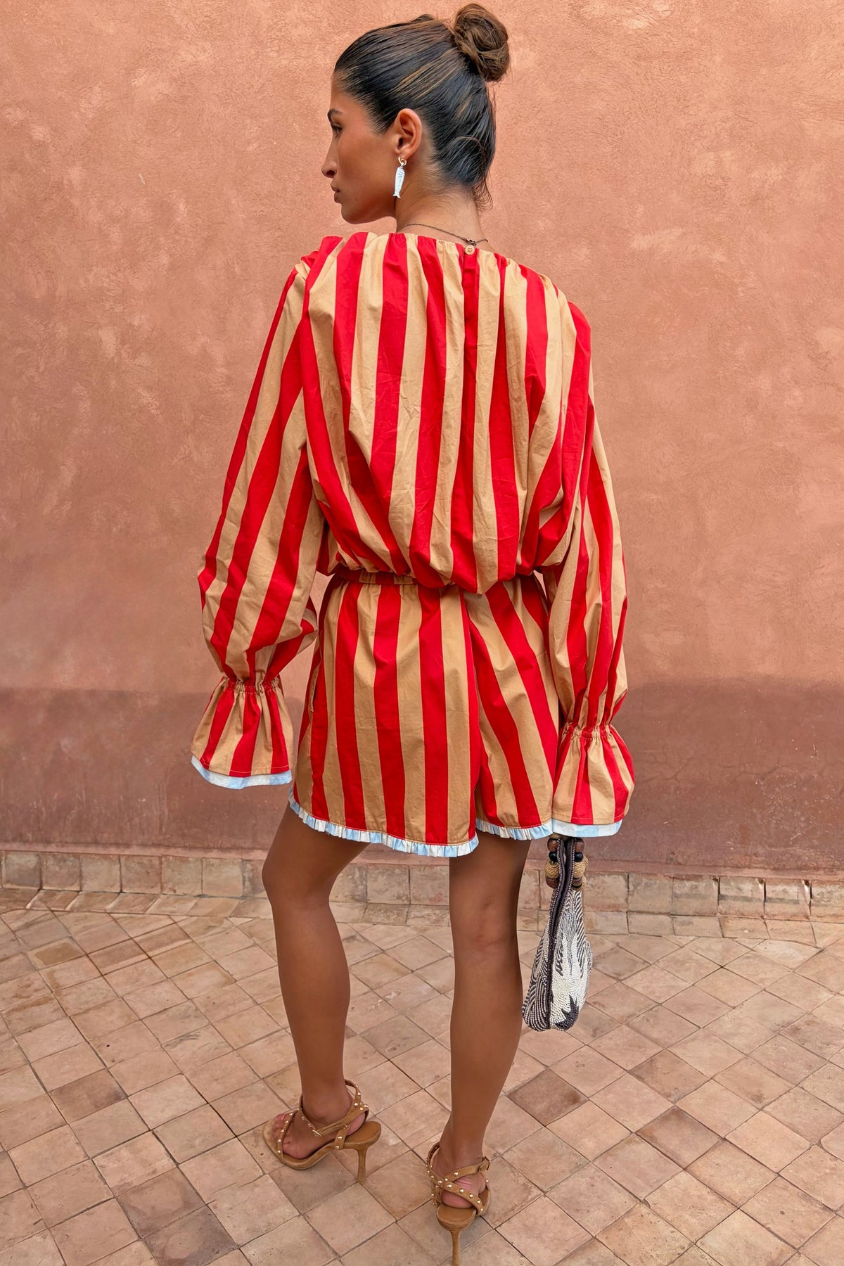 Never Fully Dressed Top Pick - Tomato Stripe Ellie Shorts