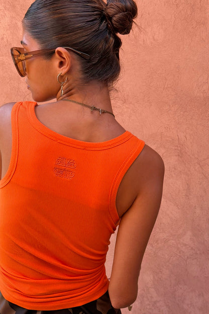 Never Fully Dressed Premium - Coral Scoop Neck Rib Tank