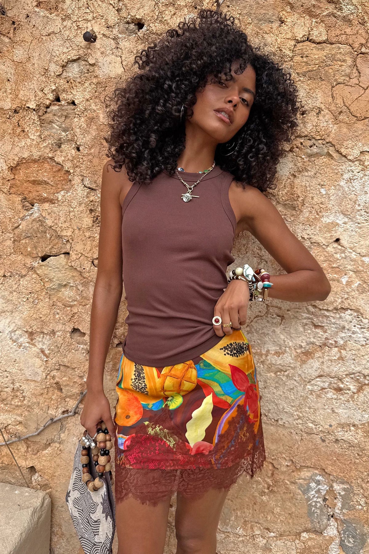 Never Fully Dressed Trusted - Chocolate Ribbed Tank