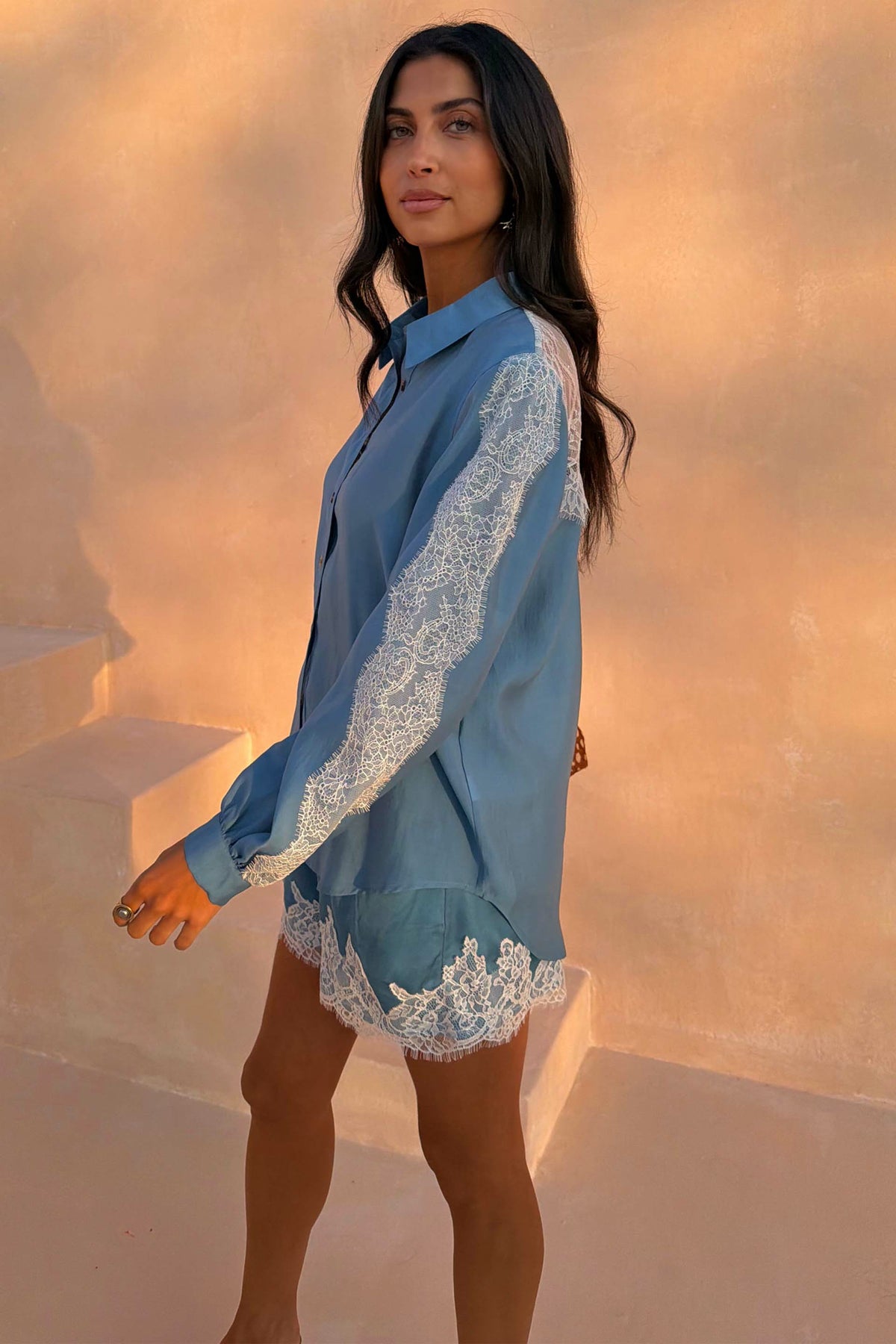 Never Fully Dressed Featured - Blue Lace Marley Shirt