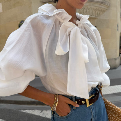 Never Fully Dressed New - White Ruffle Shirt