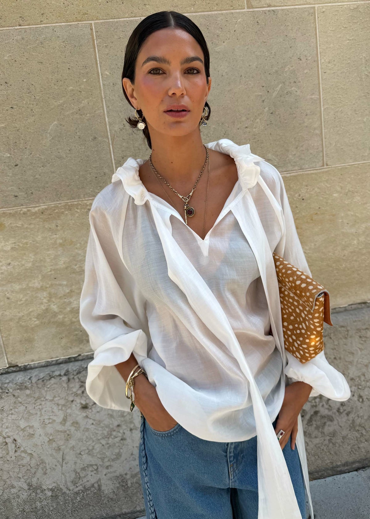 Never Fully Dressed New - White Ruffle Shirt