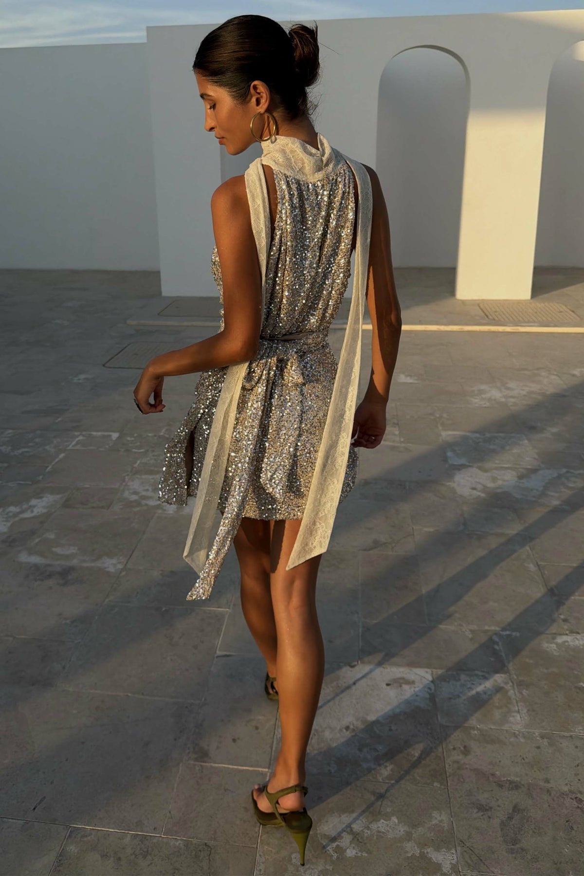 Never Fully Dressed Value - Sequin Lily Top - Silver