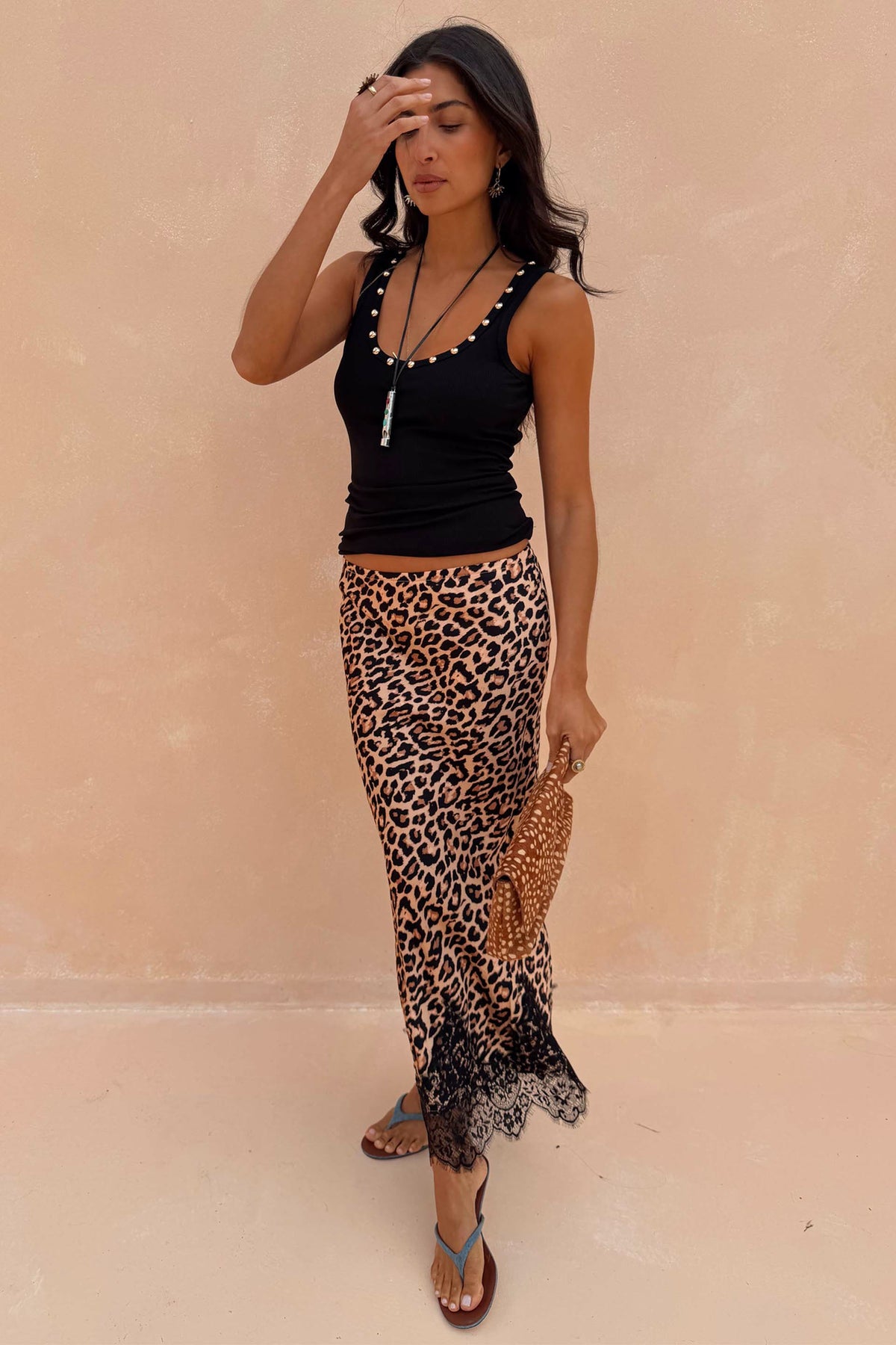 Never Fully Dressed Classic - Black Studded Rib Vest