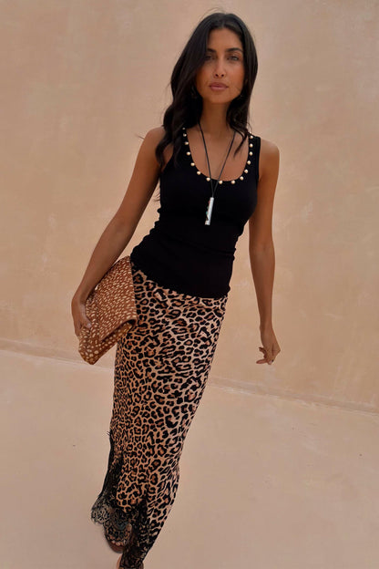 Never Fully Dressed Classic - Black Studded Rib Vest