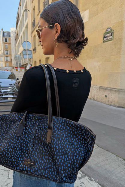 Never Fully Dressed Special Offer - Black Stud Long Sleeve Rib Top