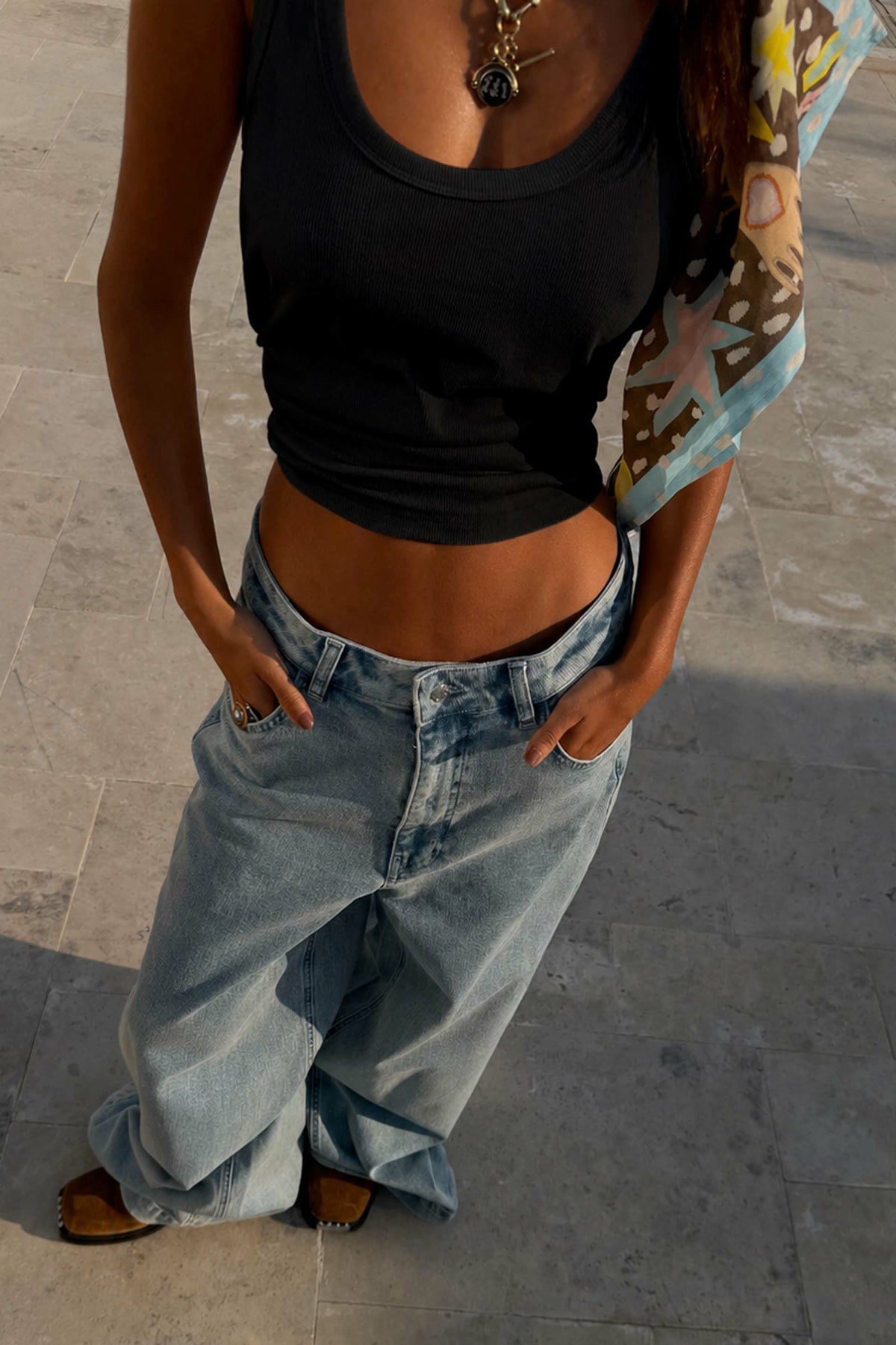 Never Fully Dressed Trending - Black Scoop Neck Rib Tank