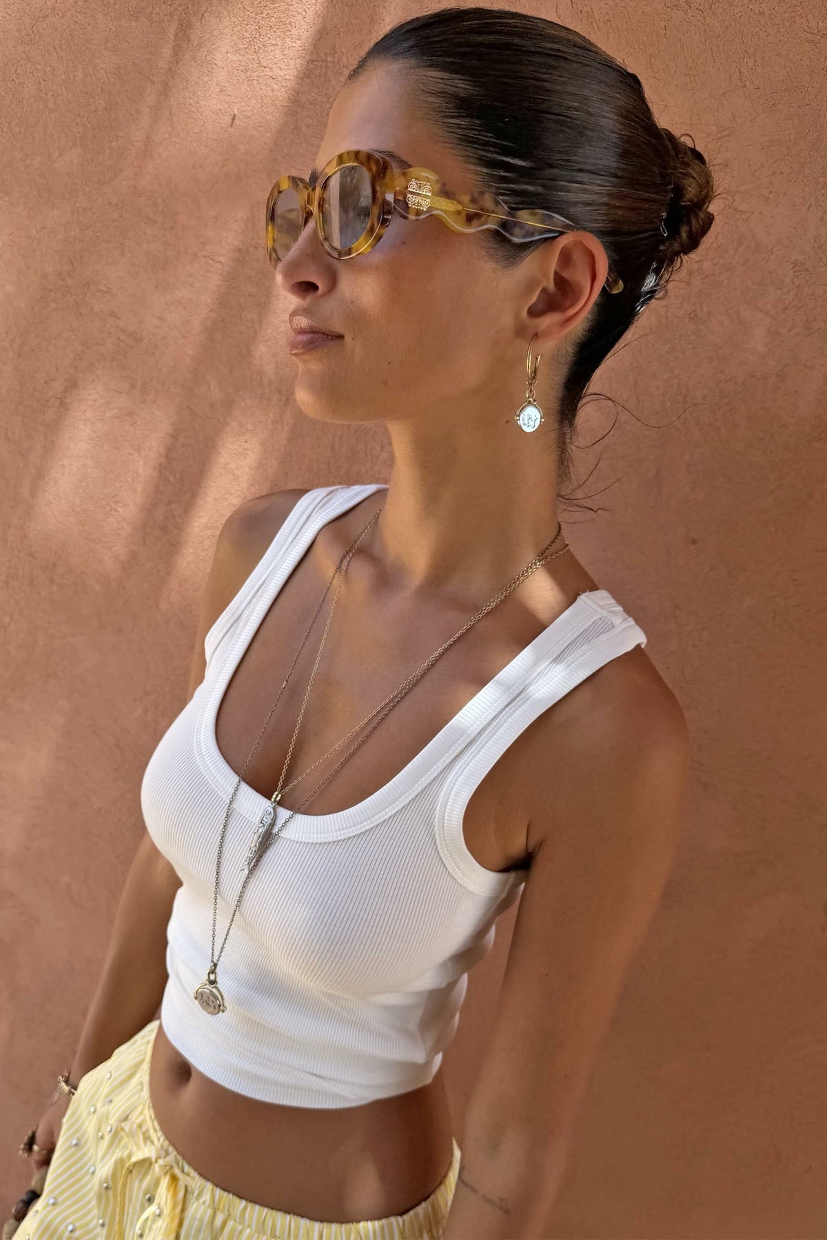 Never Fully Dressed Everyday - White Scoop Neck Rib Tank