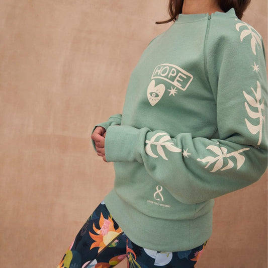 Never Fully Dressed Premium - Sage Sundazed Accessible Sweatshirt - NFD x Porto&Bello - Never Fully Dressed