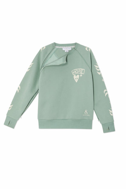 Never Fully Dressed Premium - Sage Sundazed Accessible Sweatshirt - NFD x Porto&Bello - Never Fully Dressed