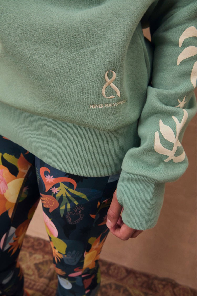 Never Fully Dressed Premium - Sage Sundazed Accessible Sweatshirt - NFD x Porto&Bello - Never Fully Dressed