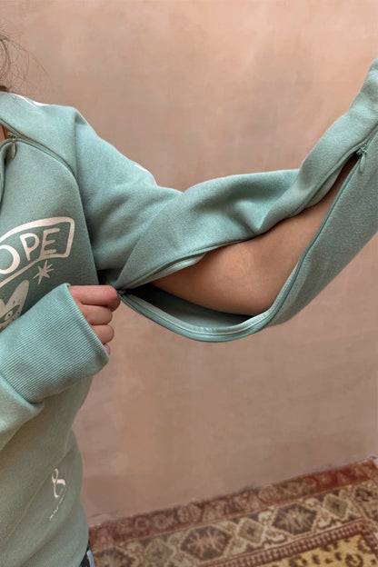 Never Fully Dressed Premium - Sage Sundazed Accessible Sweatshirt - NFD x Porto&Bello - Never Fully Dressed