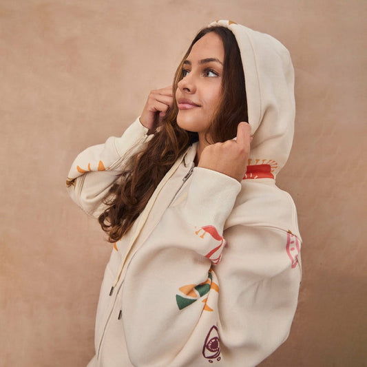 Never Fully Dressed Top Pick - Cream Sundazed Accessible Hoodie - NFD x Porto&Bello