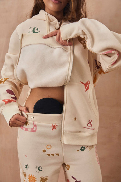 Never Fully Dressed Top Pick - Cream Sundazed Accessible Hoodie - NFD x Porto&Bello