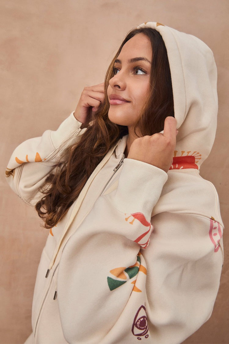 Never Fully Dressed Top Pick - Cream Sundazed Accessible Hoodie - NFD x Porto&Bello