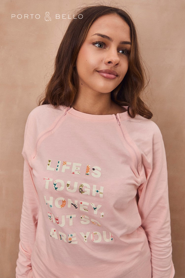 Never Fully Dressed Featured - Pink Life is Tough Long Sleeve Tee - Future Dreams - Never Fully Dressed
