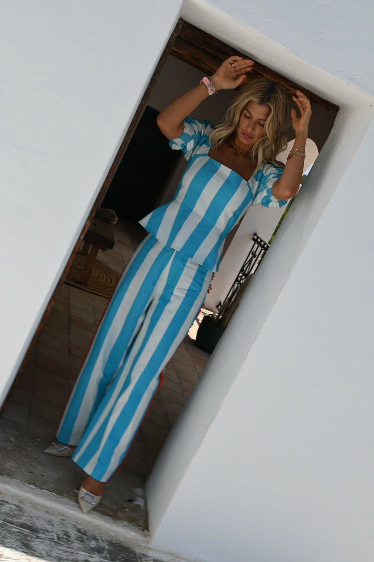 Never Fully Dressed Trending - Blue Stripe Kiki Top