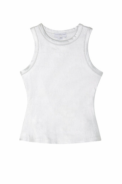 Never Fully Dressed Special Offer - Silver Ribbed Tank Top