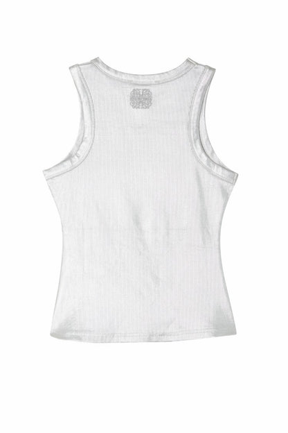 Never Fully Dressed Special Offer - Silver Ribbed Tank Top