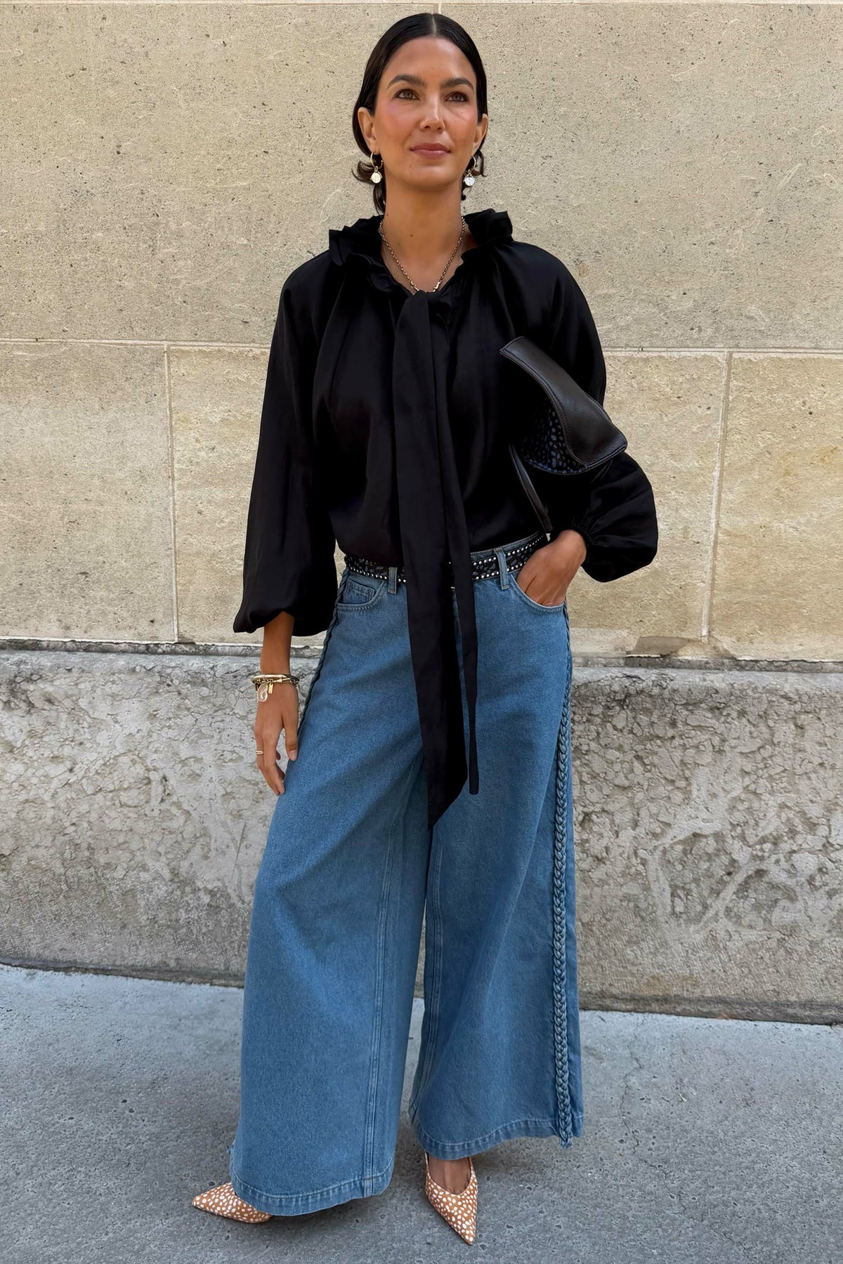 Never Fully Dressed Smart Buy - Black Ruffle Shirt
