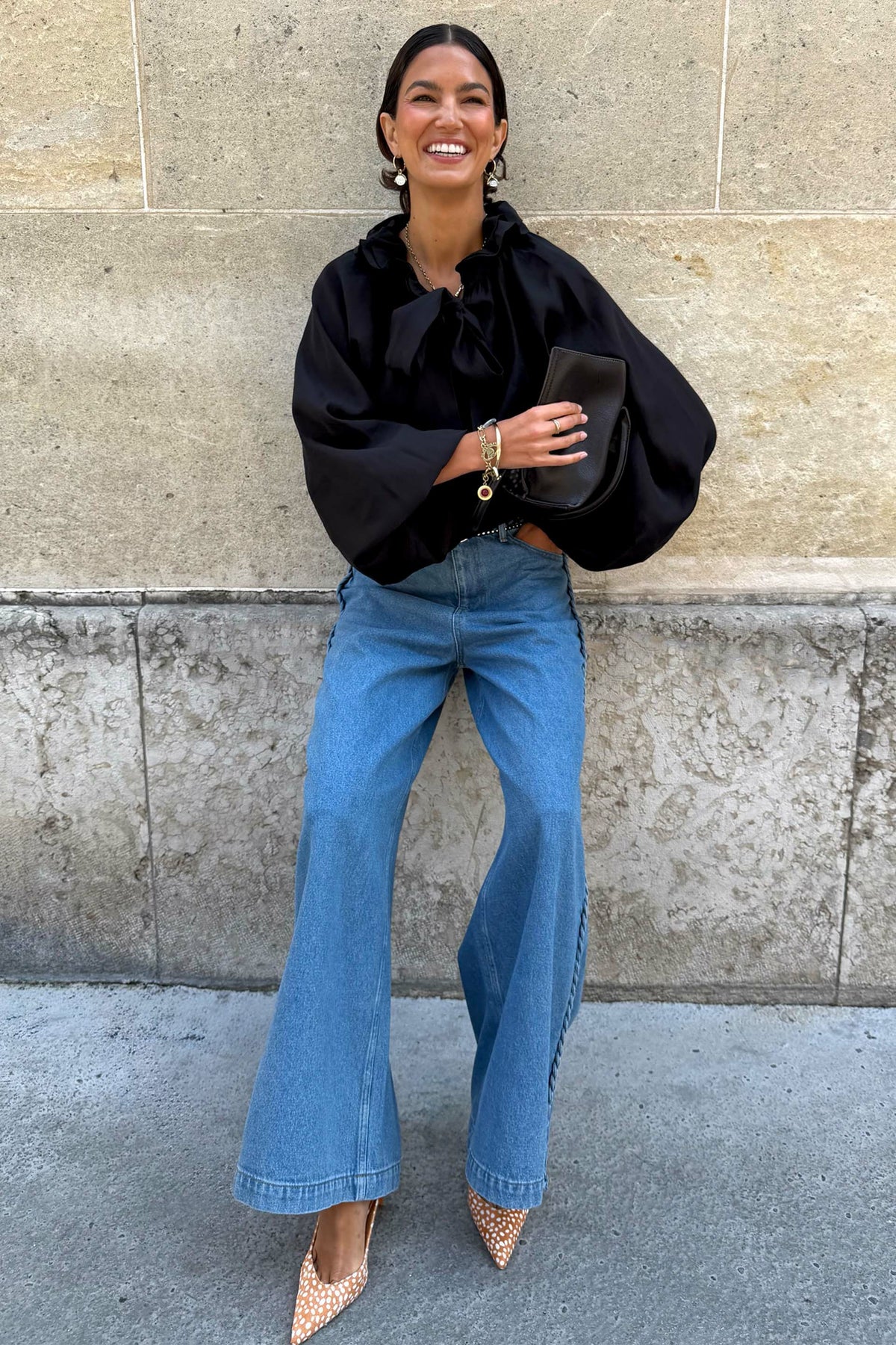Never Fully Dressed Smart Buy - Black Ruffle Shirt