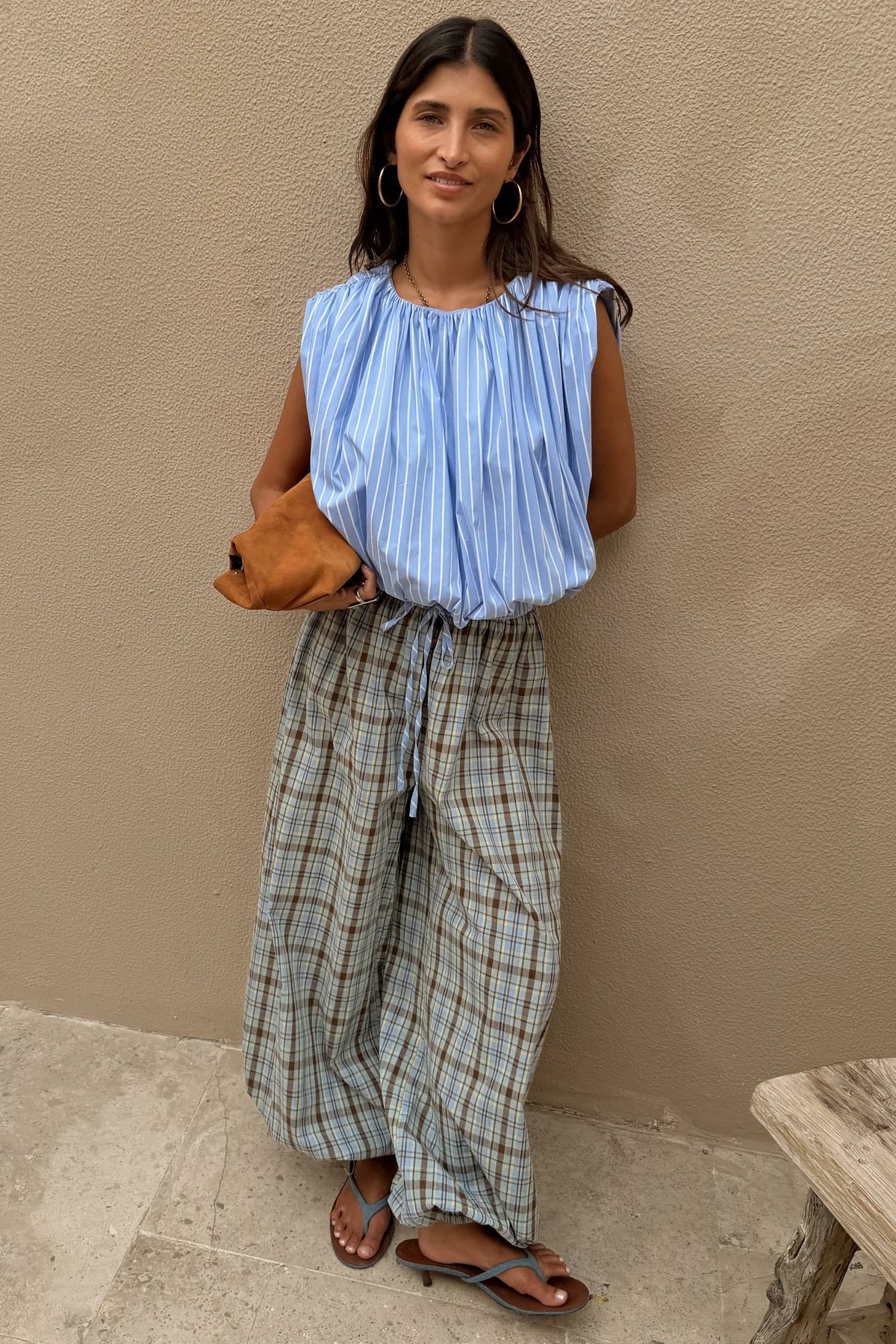 Never Fully Dressed Customer Favorite - Blue Stripe Bubble Top