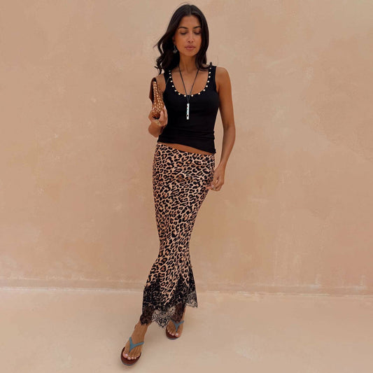 Never Fully Dressed Popular - Leopard Midi Maeva Skirt - Never Fully Dressed
