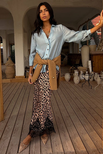 Never Fully Dressed Popular - Leopard Midi Maeva Skirt - Never Fully Dressed
