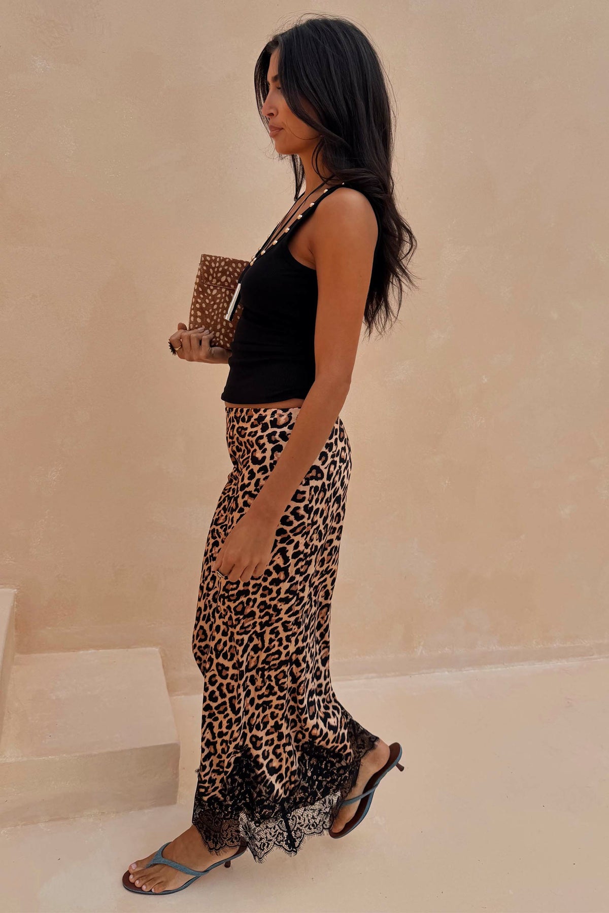 Never Fully Dressed Popular - Leopard Midi Maeva Skirt - Never Fully Dressed