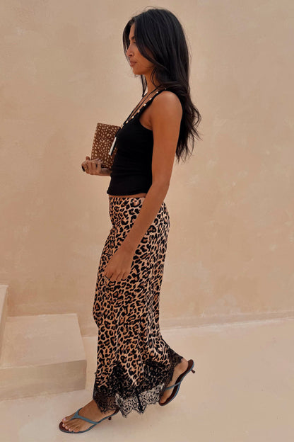 Never Fully Dressed Popular - Leopard Midi Maeva Skirt - Never Fully Dressed