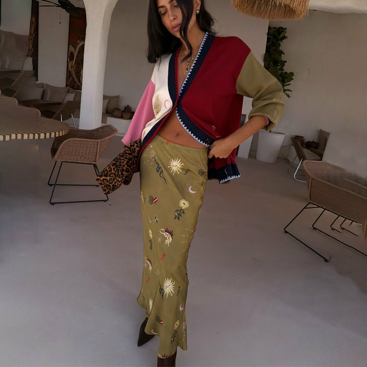 Never Fully Dressed Trending - Olive Mystical Dorris Skirt