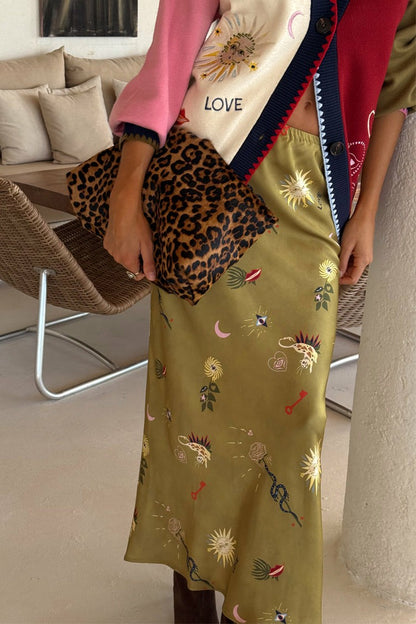 Never Fully Dressed Trending - Olive Mystical Dorris Skirt