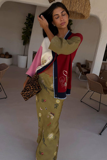 Never Fully Dressed Trending - Olive Mystical Dorris Skirt
