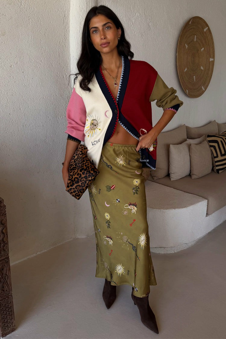 Never Fully Dressed Trending - Olive Mystical Dorris Skirt