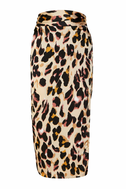 Never Fully Dressed Sale - Brown Leopard Jaspre Skirt