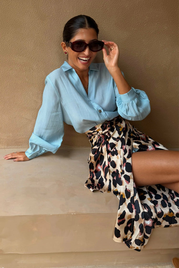 Never Fully Dressed Sale - Brown Leopard Jaspre Skirt
