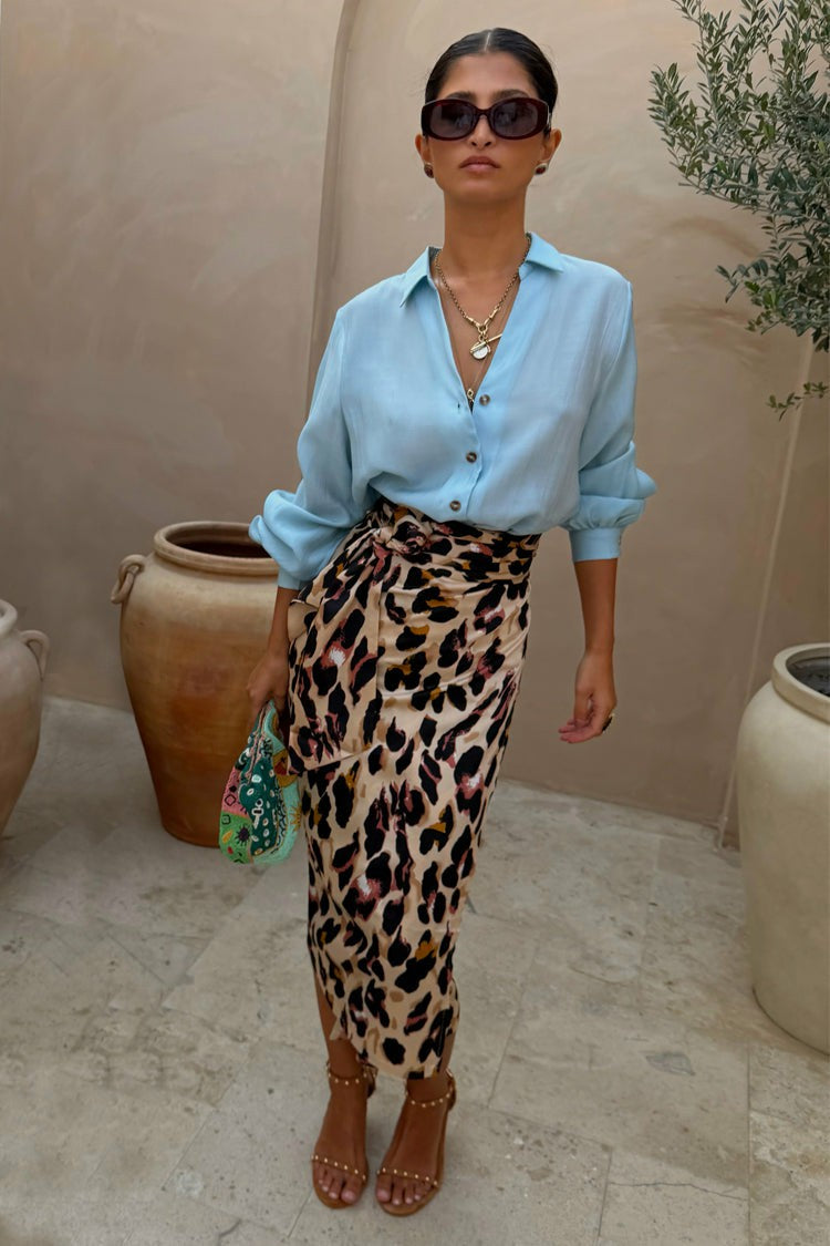 Never Fully Dressed Sale - Brown Leopard Jaspre Skirt