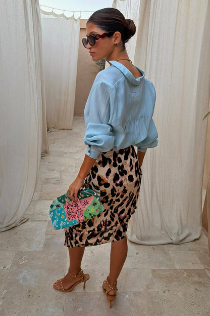 Never Fully Dressed Sale - Brown Leopard Jaspre Skirt