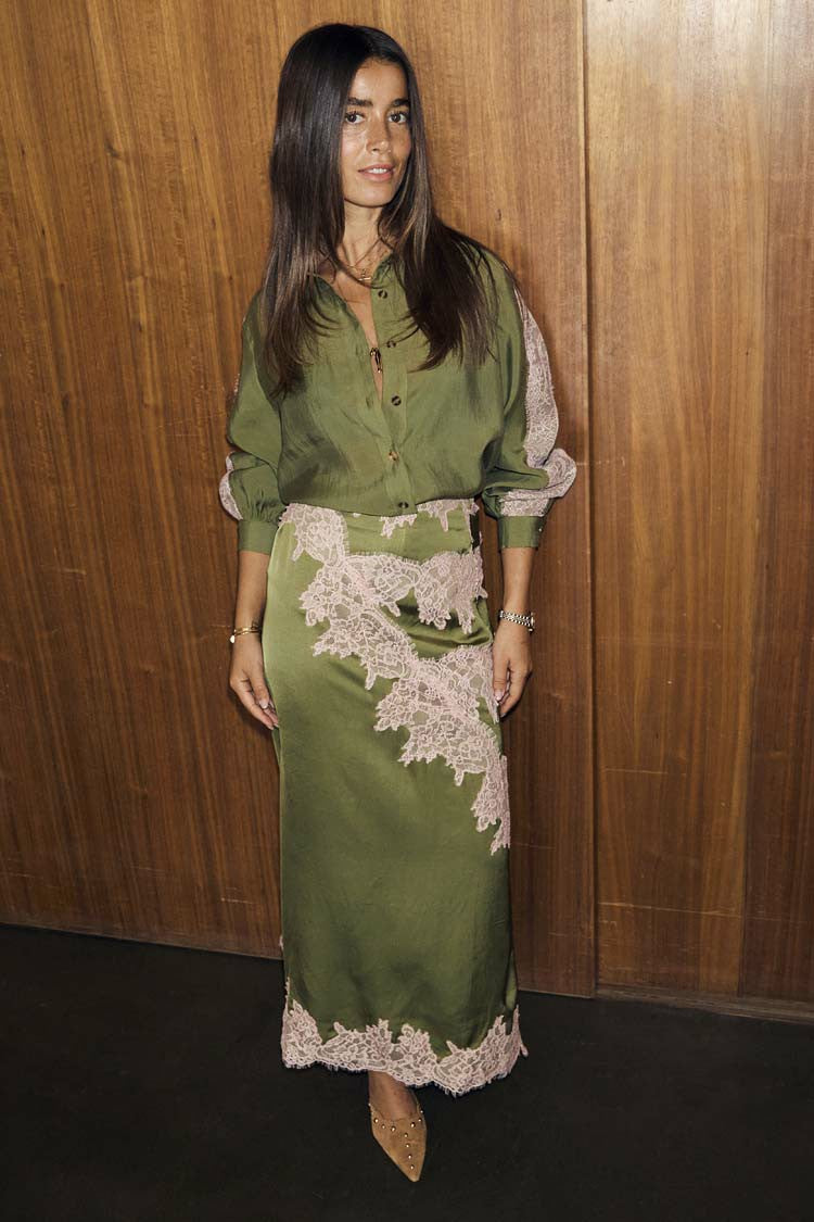 Never Fully Dressed Quality - Olive & Pink Lily Skirt