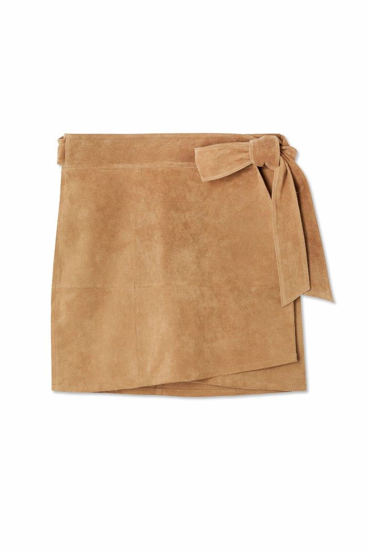 Never Fully Dressed Top Pick - Tan Suede Mini Jaspre Skirt