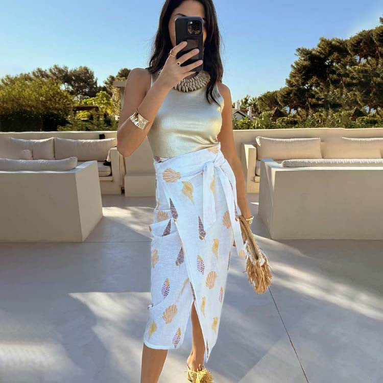 Never Fully Dressed Discount - Shells Jaspre Wrap Skirt