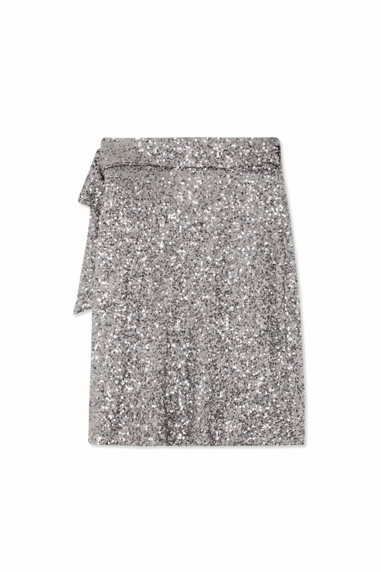 Never Fully Dressed Featured - Gunmetal Sequin Mini Jaspre Skirt