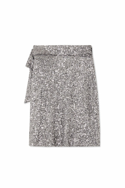 Never Fully Dressed Featured - Gunmetal Sequin Mini Jaspre Skirt