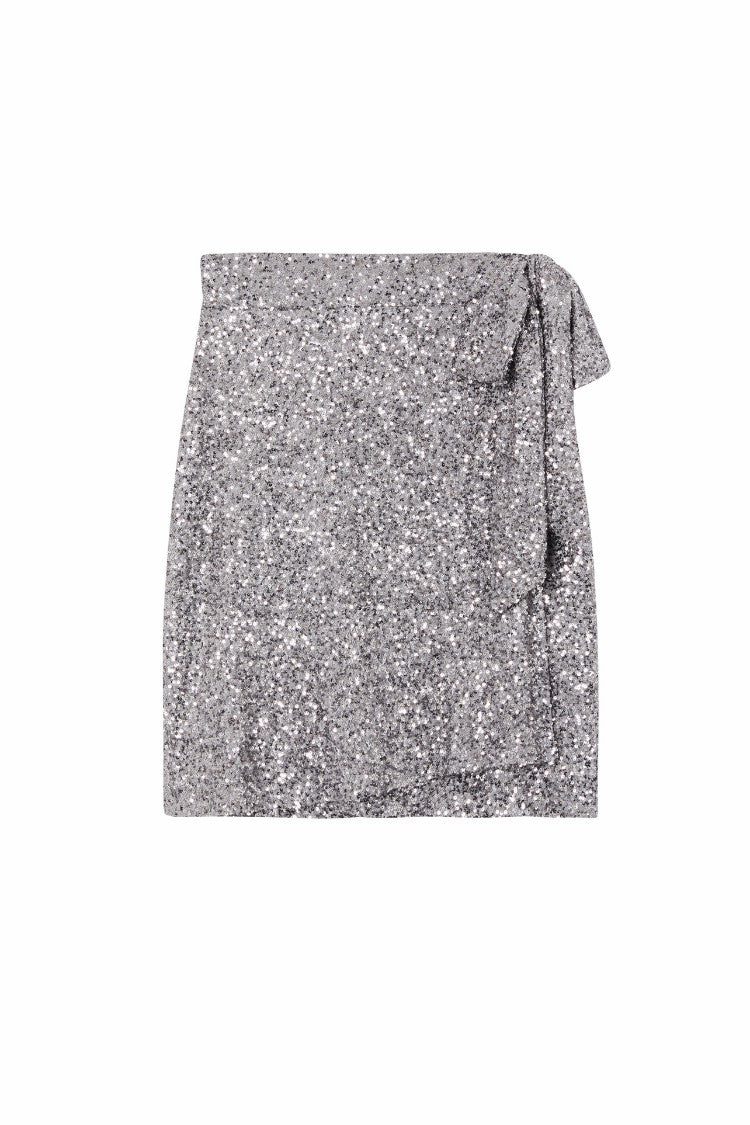 Never Fully Dressed Featured - Gunmetal Sequin Mini Jaspre Skirt