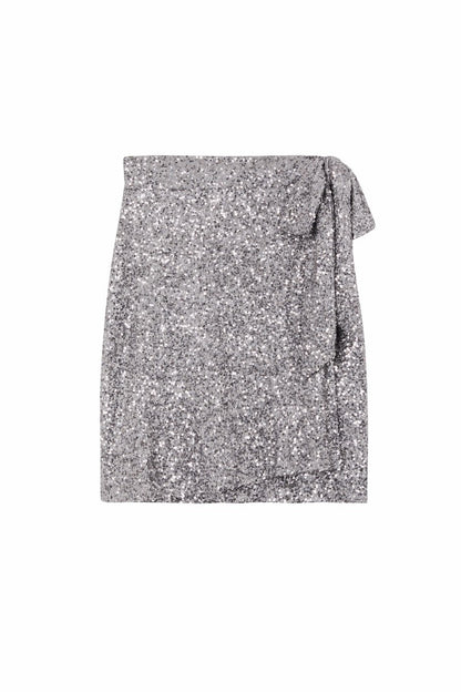 Never Fully Dressed Featured - Gunmetal Sequin Mini Jaspre Skirt